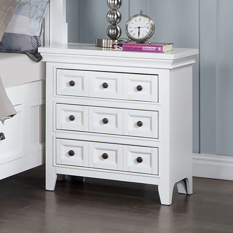 Castile - Nightstand With USB - White