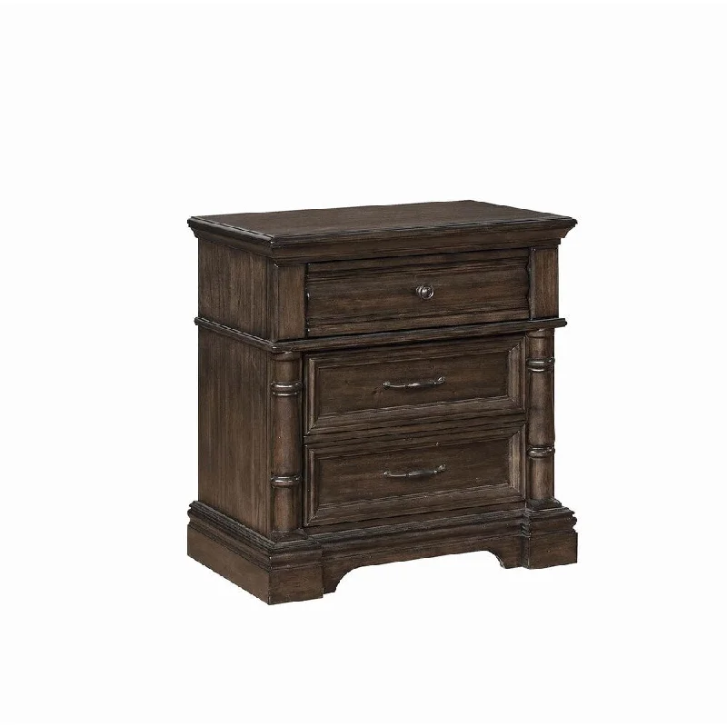 Copper Grove Ivatsevichi Brown 3-drawer Nightstand