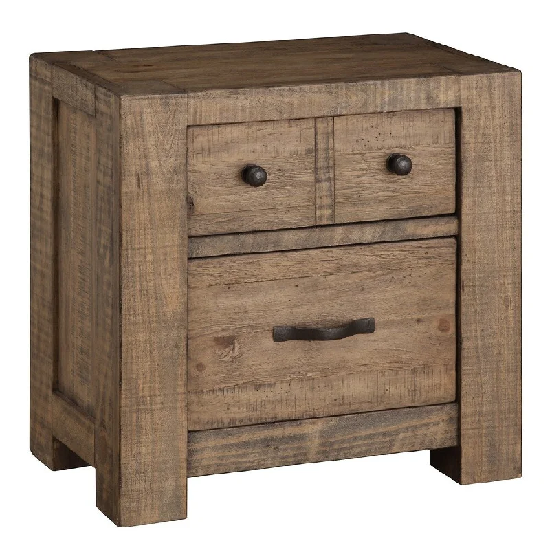 Griffith 2 Drawer Nightstand in Weathered Toffee