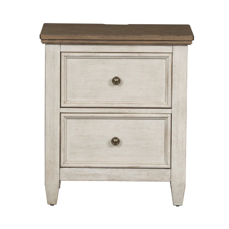 Heartland - 2 Drawer Nightstand With Charging Station - White