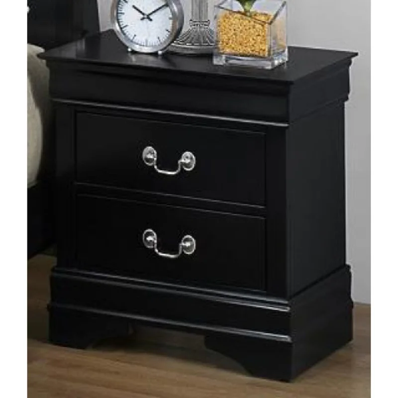 Jet Black Paint Nightstand