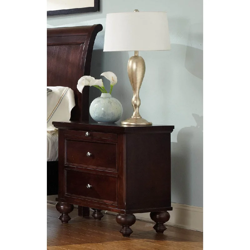 LYKE Home Aster Merlot 3-drawer Night Stand