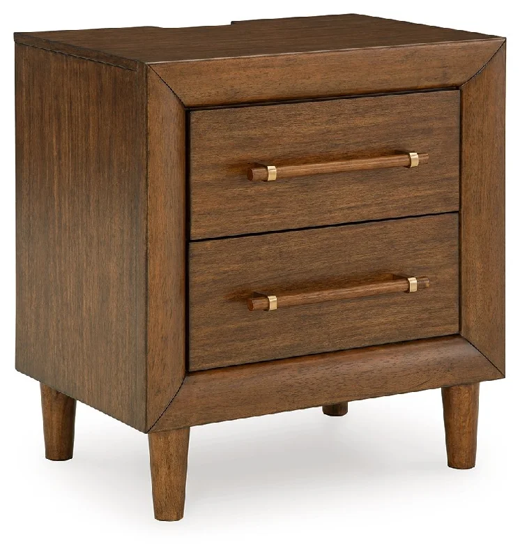 Lyncott - Brown - Two Drawer Night Stand