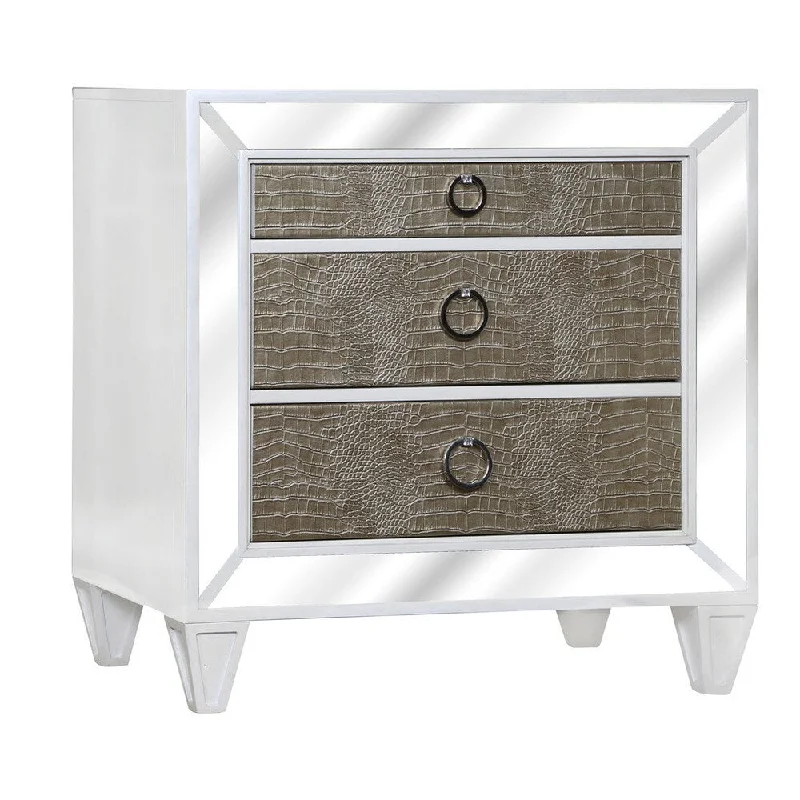 Magnussen B2935 Monroe White Finish Wood Drawer Nightstand