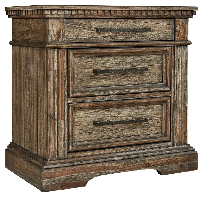 Markenburg - Brown - Three Drawer Night Stand