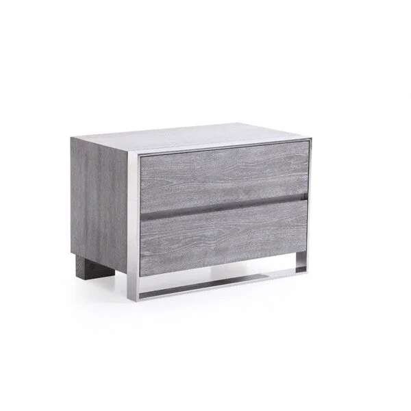 Modrest Arlene Modern Grey Elm Nightstand