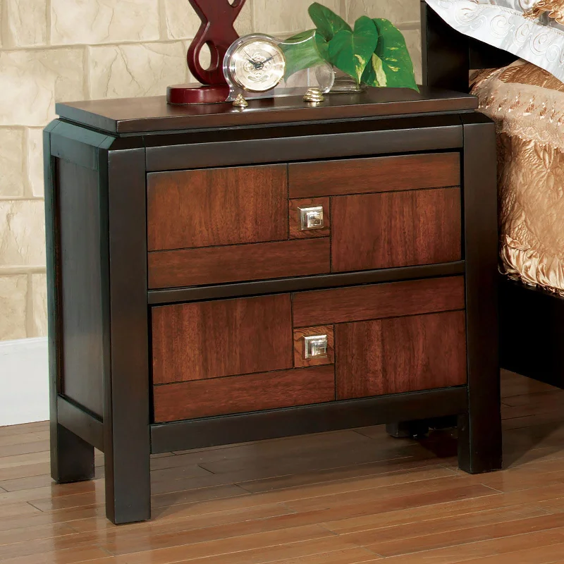 Patra - Nightstand - Acacia / Walnut