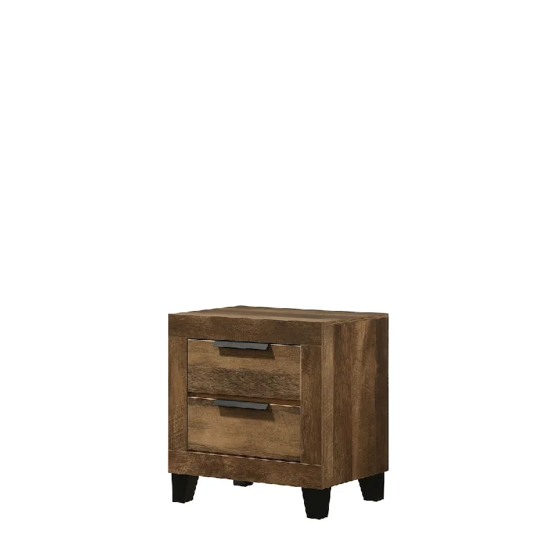 Rustic 2 Drawers Nightstand