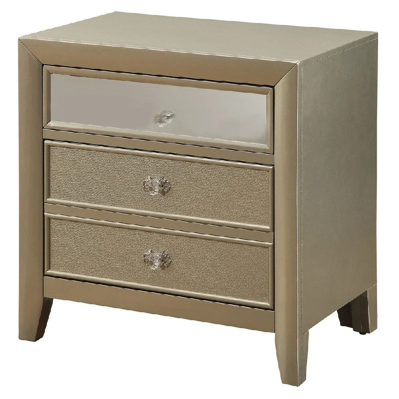 Silver Orchid Barton Silver Glam Night Stand