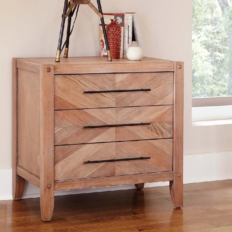 Strick & Bolton Tolli White-washed 3-drawer Nightstand