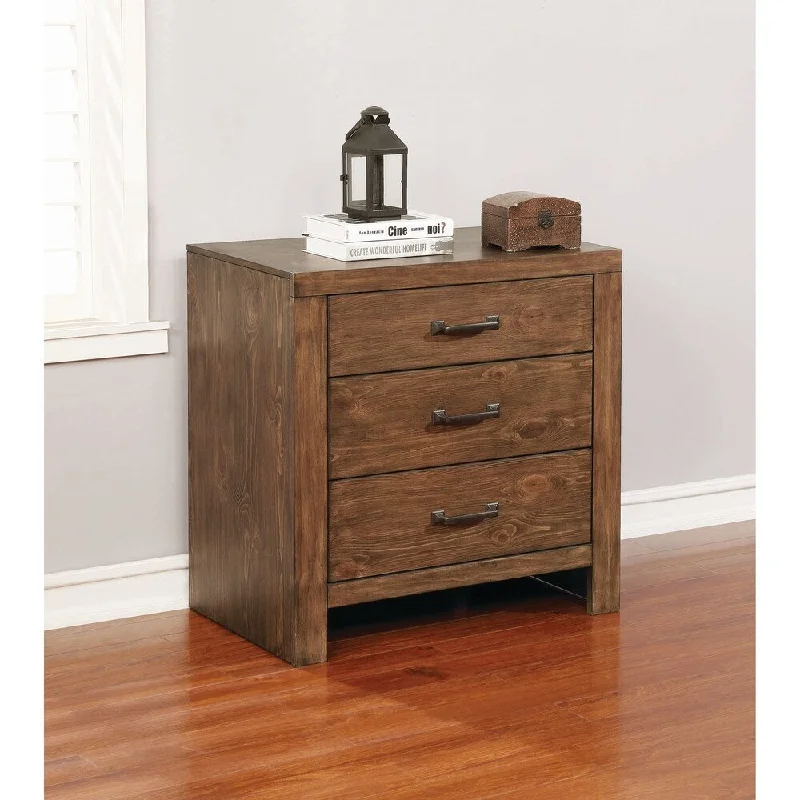 The Gray Barn Sunny River Brown 3-drawer Nightstand