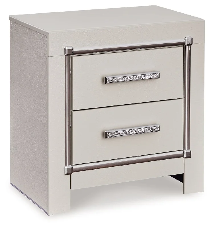 Zyniden - Silver - Two Drawer Night Stand