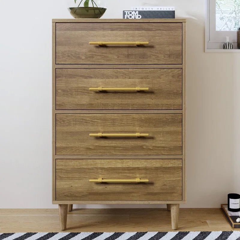 30" Wide Mid-Century Modern Chest with Four-Drawer