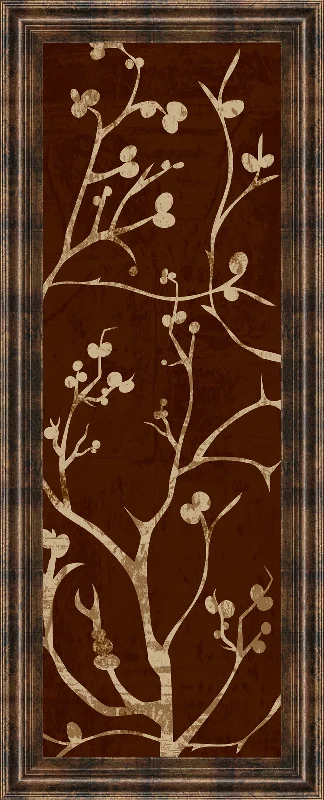 Branching Out I By Diane Stimson - Framed Print Wall Art - Dark Brown