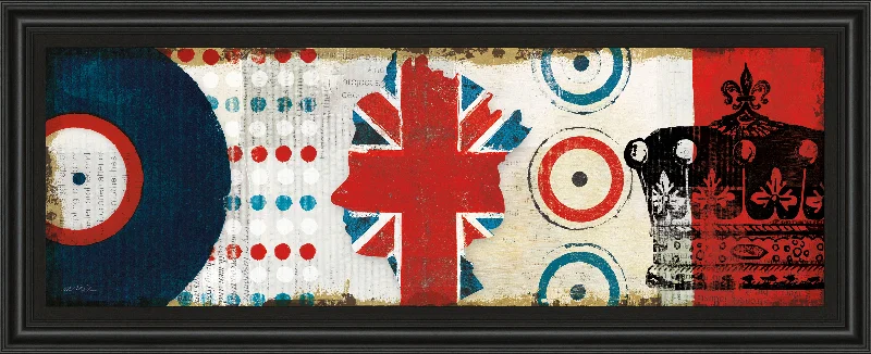 British Invasion I By Mo Mullan - Framed Print Wall Art - Red