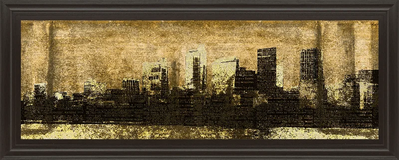 Defined City I By Sd Graphic Studio - Framed Print Wall Art - Black