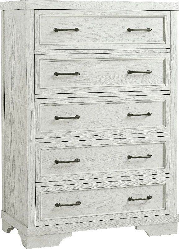 Foundry 5 Drawer Chest - White Dove