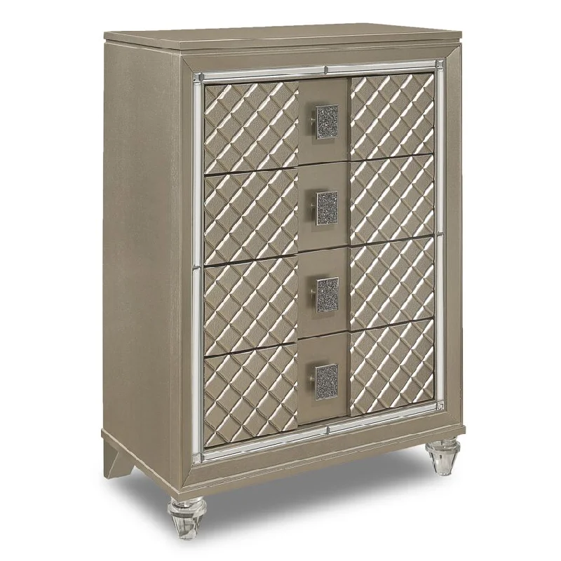 Meera 4 Drawer Chest - Champagne