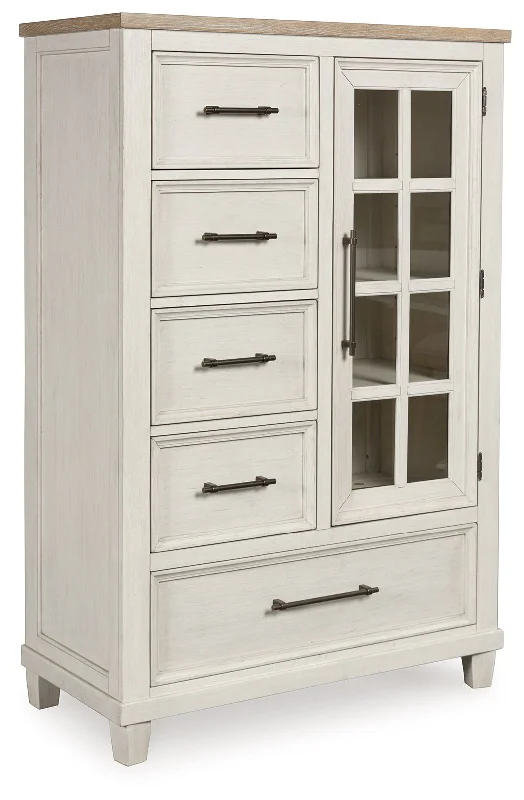 Shaybrock - Antique White / Brown - Door Chest