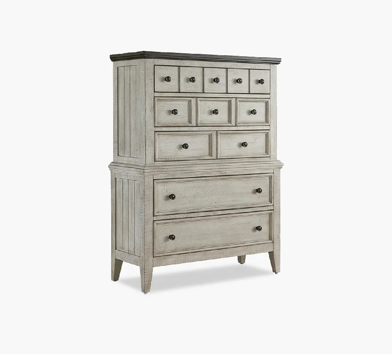 Farm House White 5 Drawer Chest