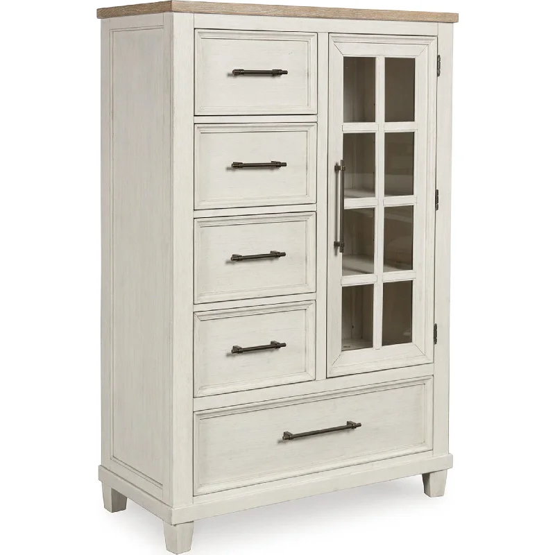 Shaybrock Door Chest - Antique White/Brown